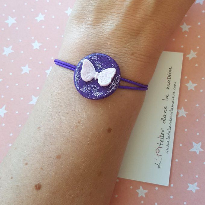 bracelet papillon enfant réglable