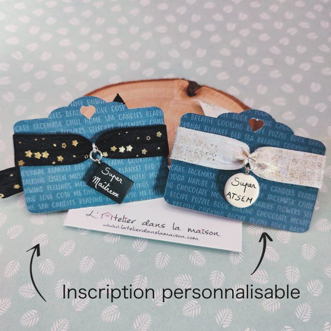 bracelet maitresse ou atsem personnalisable