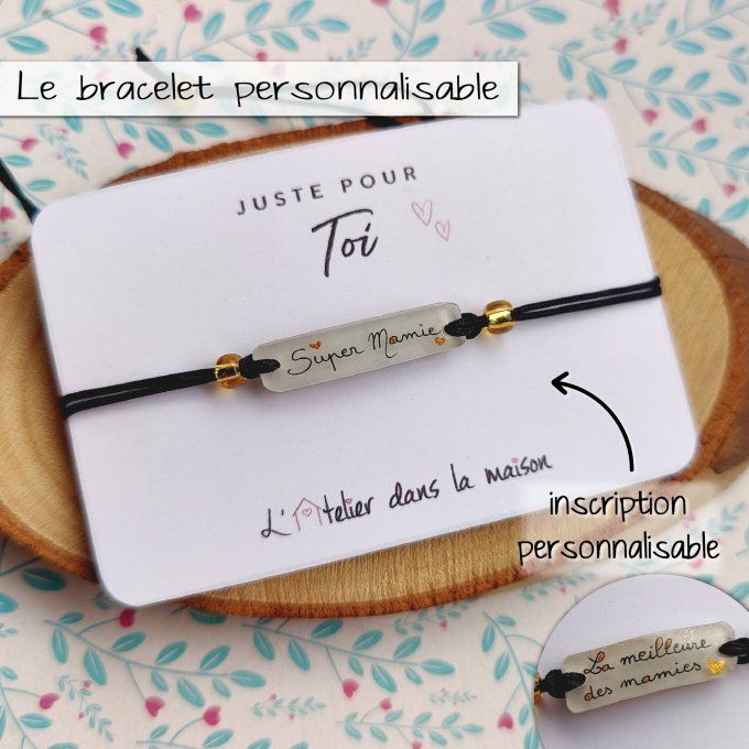 bracelet personnalisable blanc et or