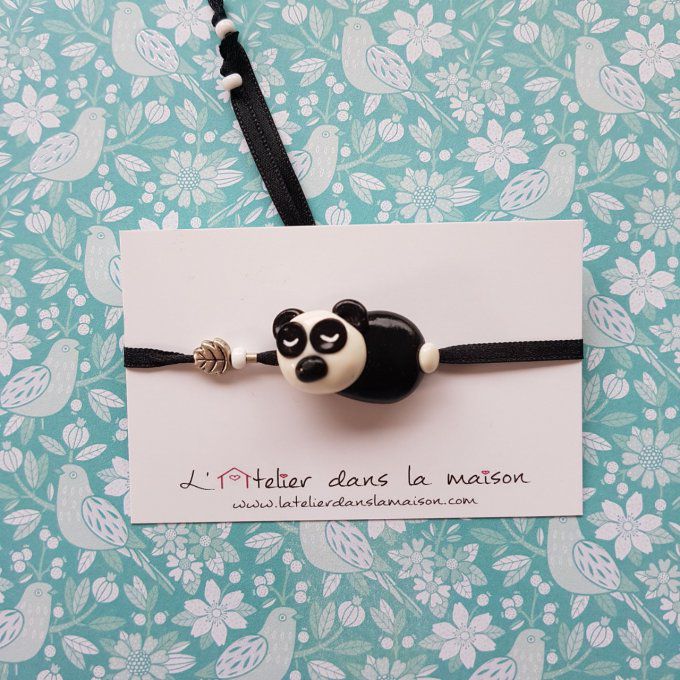 bracelet panda réglable