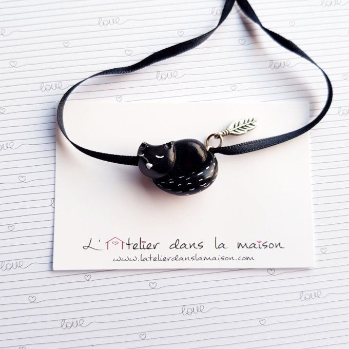 Bracelet petit renard noir et blanc