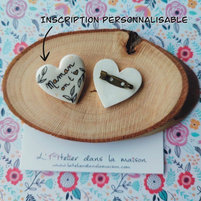 broche cadeau maman coeur