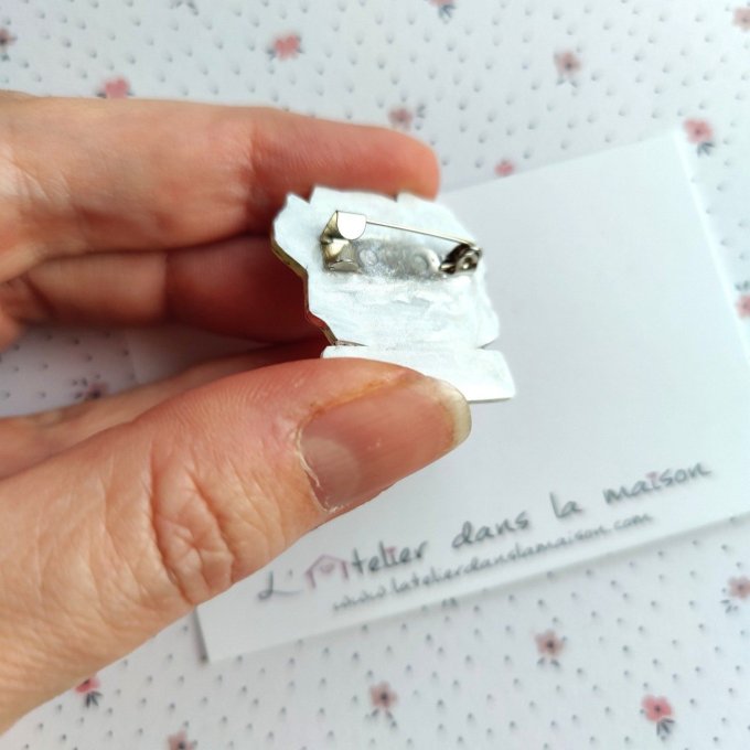 Porte-clé ou broche bouquet nounou personnalisable  