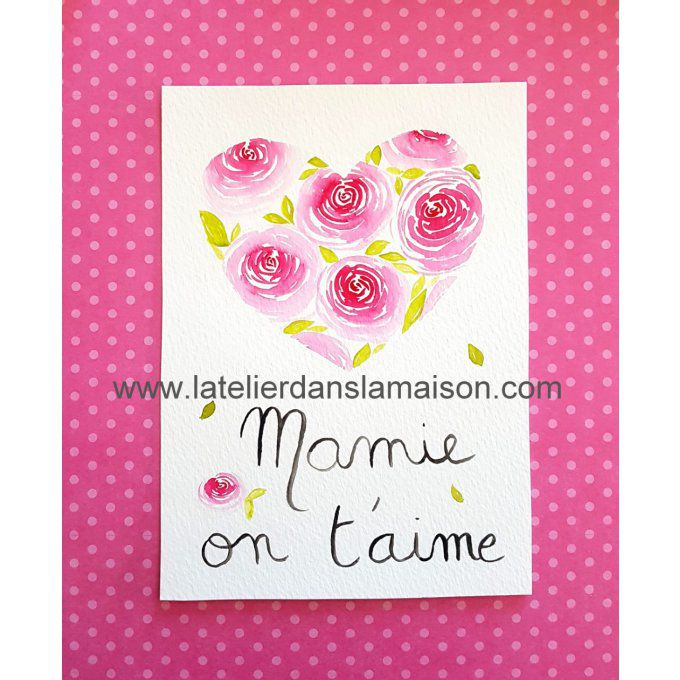 cadeau mamie aquarelle sans cadre