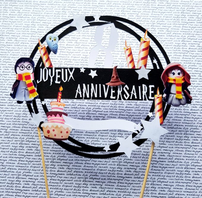 cake topper fichier inspiration Harry Potter