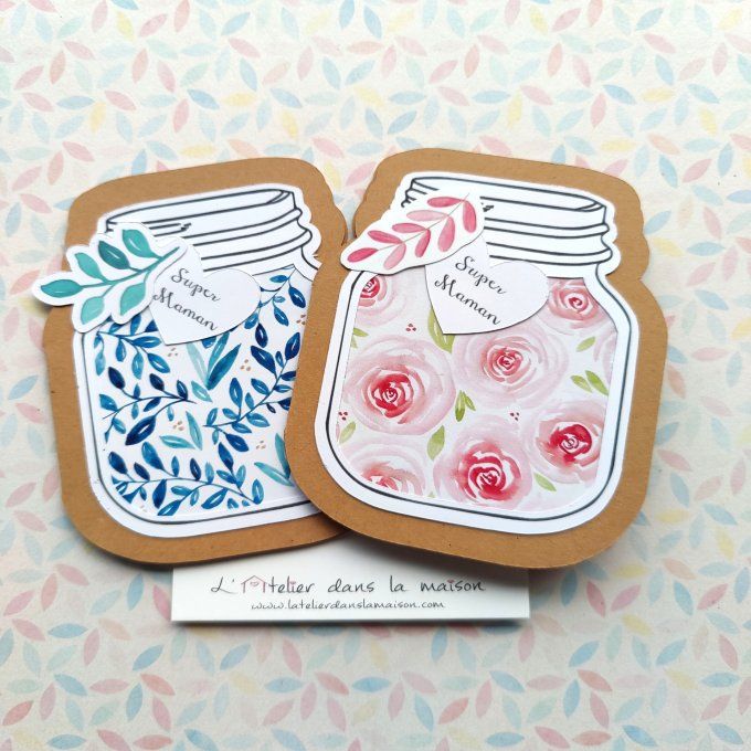 carte super maman mason jar