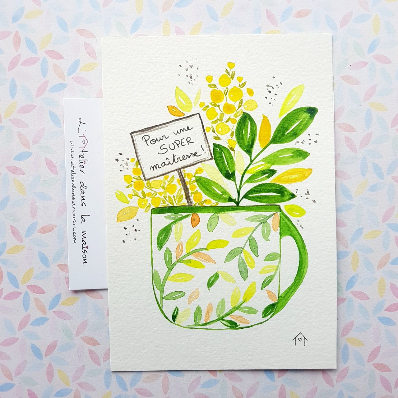 Aquarelle Tasse Fleurie Pour Une Super Maitresse Latelierdanslamaison Com Aquarelle Tasse Fleurie Pour Une Super Maitresse Latelierdanslamaison Com