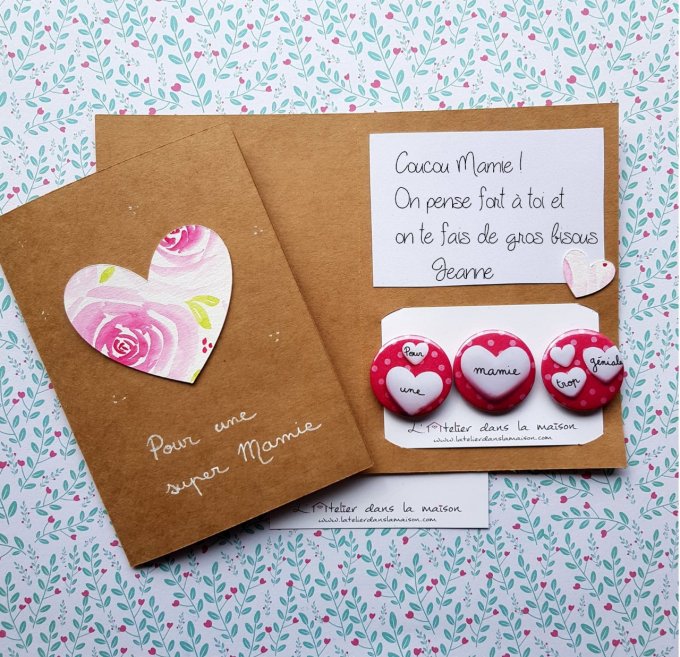 carte avec cadeau surprise mamie