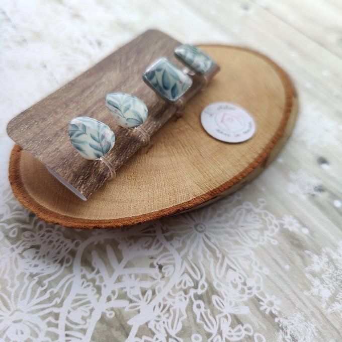 Les  boucles feuillage hivernal, boucles d'oreilles avec ou sans perçage