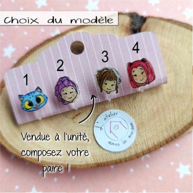 Boucle d'oreilles avec ou sans perçage inspiration demon hunters