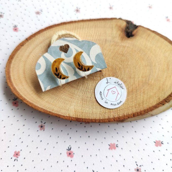 Clips lunes, boucles d'oreilles avec ou sans perçage 