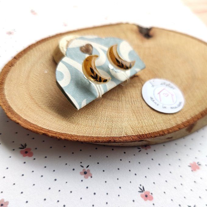 Clips lunes, boucles d'oreilles avec ou sans perçage 