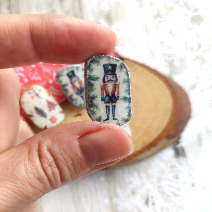 Les  boucles de Noël boucles d'oreilles avec ou sans perçage