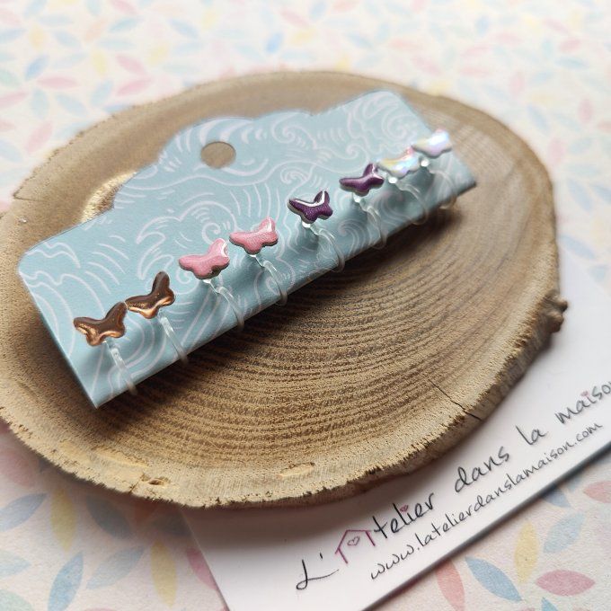 Les minis clips papillons, boucles d'oreilles sans perçage 