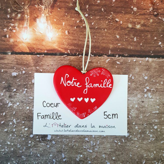 Coeurs personnalisés pour décoration de Noël