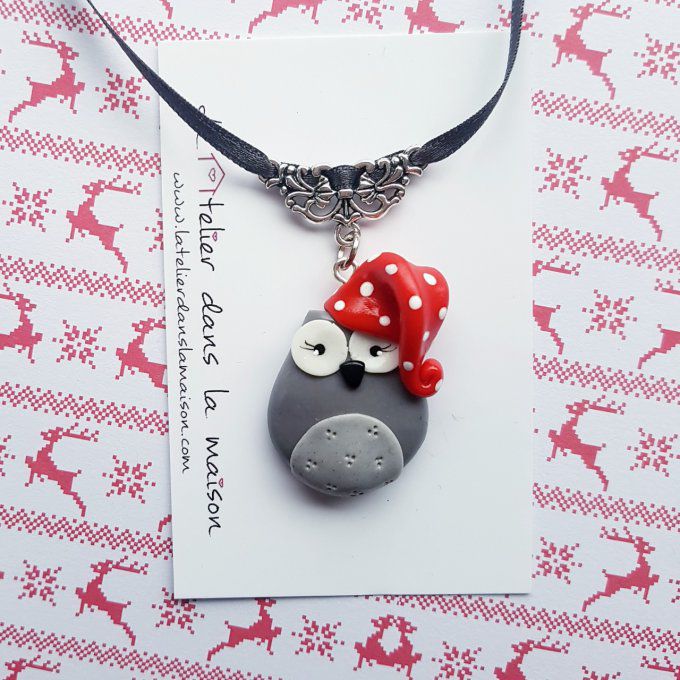 collier chouette noel