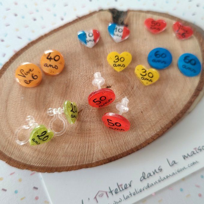 boucles 10 ans, 20 ans, 30 ans, 40 ans, 50 ans, 60 ans