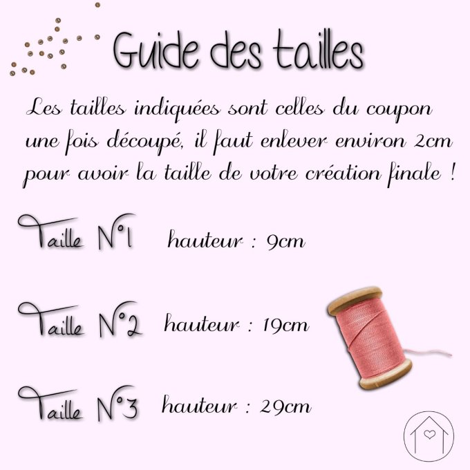 Guide des tailles coupon poupée