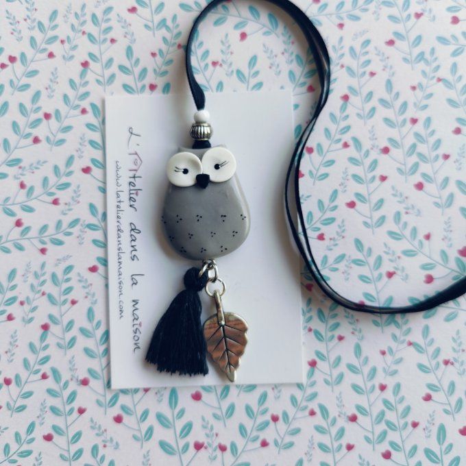 collier chouette grise