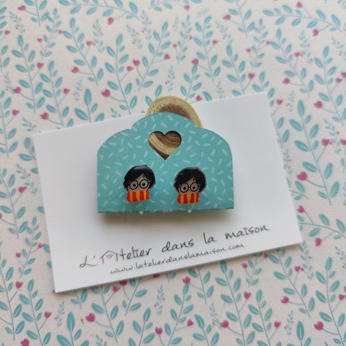Boucles d'oreilles sans perçage inspiration Harry