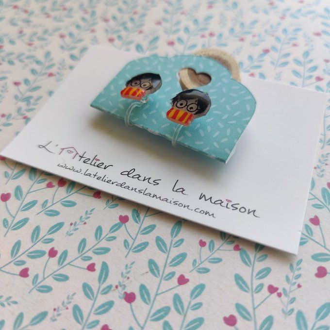 Boucles d'oreilles sans perçage inspiration Harry