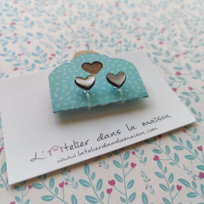 Boucles d'oreilles sans perçage taupe irisé