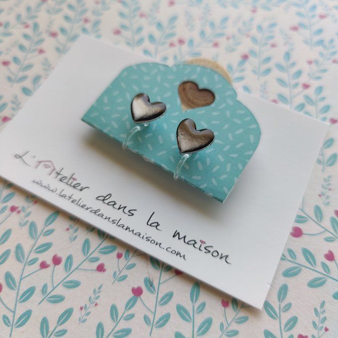 Boucles d'oreilles sans perçage taupe irisé