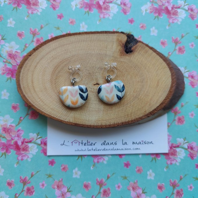 boucles sans perçage pastel