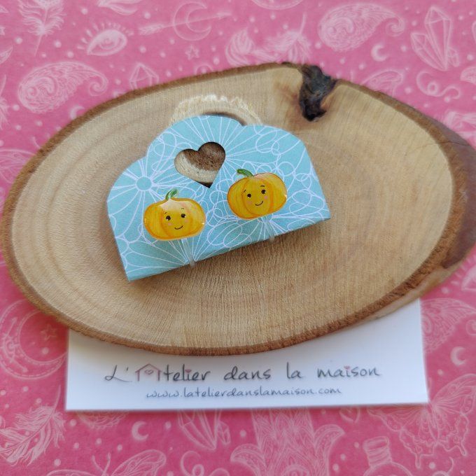 boucles d'oreilles citrouilles avec ou sans perçage