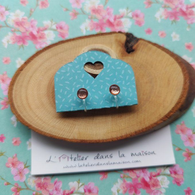 Boucles d'oreilles sans perçage rondes dorées