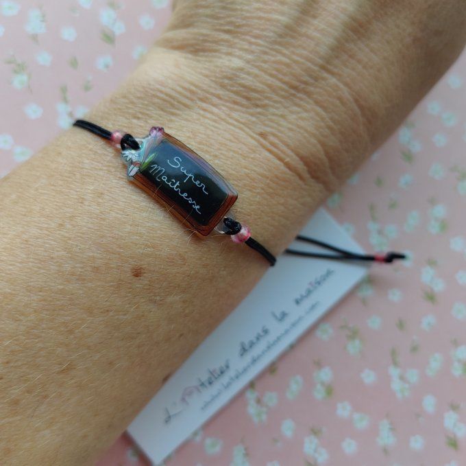 Le bracelet ardoise Super maitresse