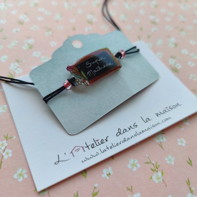 Le bracelet ardoise Super maitresse