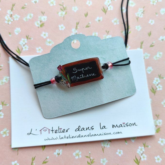 Le bracelet ardoise Super maitresse