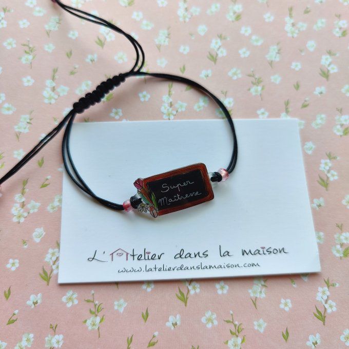 Le bracelet ardoise Super maitresse