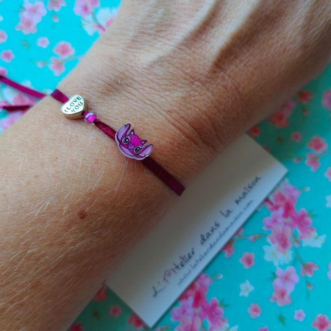 Bracelet enfant inspiration Angèle rose