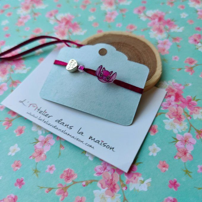 Bracelet enfant inspiration Angèle rose