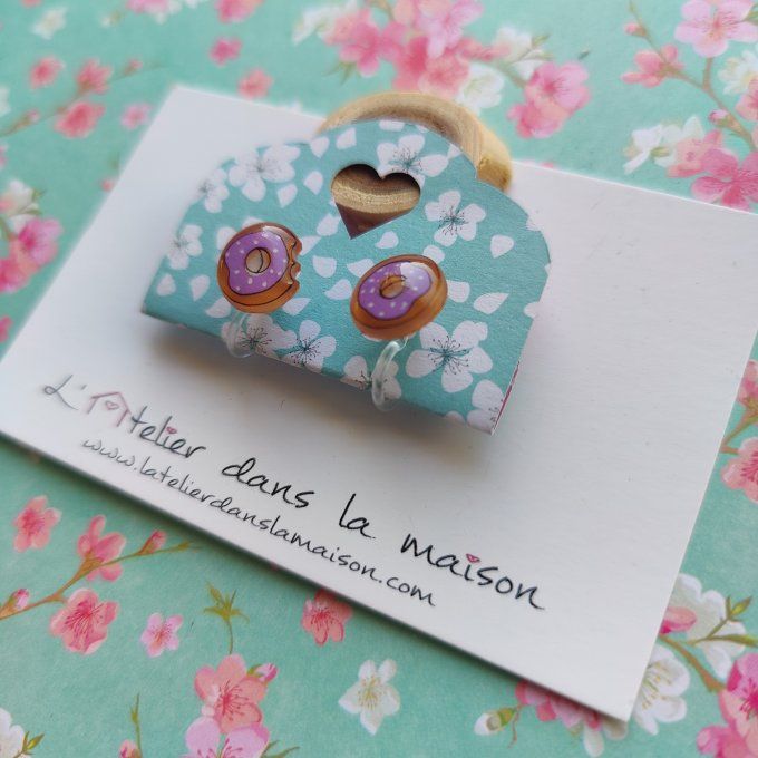 Boucles d'oreilles avec ou sans perçage donuts