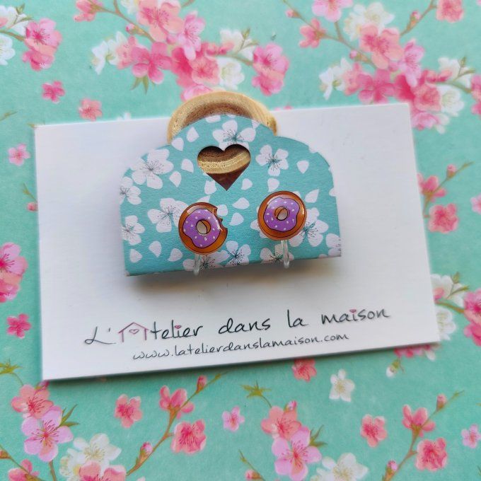 Boucles d'oreilles avec ou sans perçage donuts