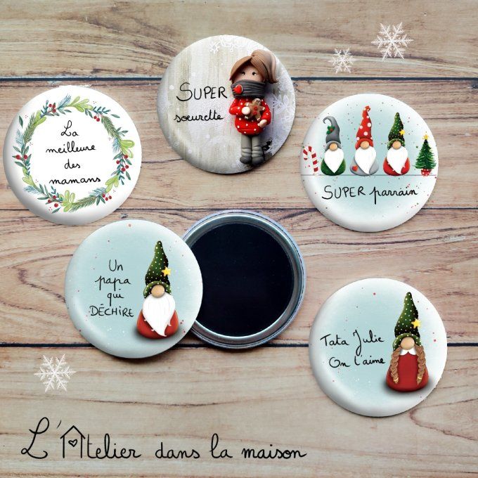 Magnets, miroirs ou décapsuleurs de noel