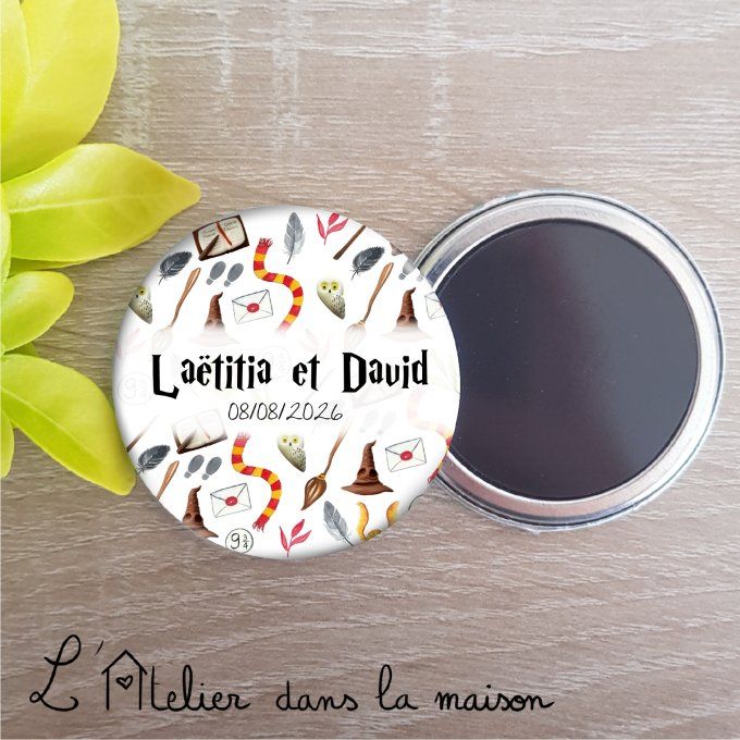 Lot de 100 magnets inspiration harry potter 58mm