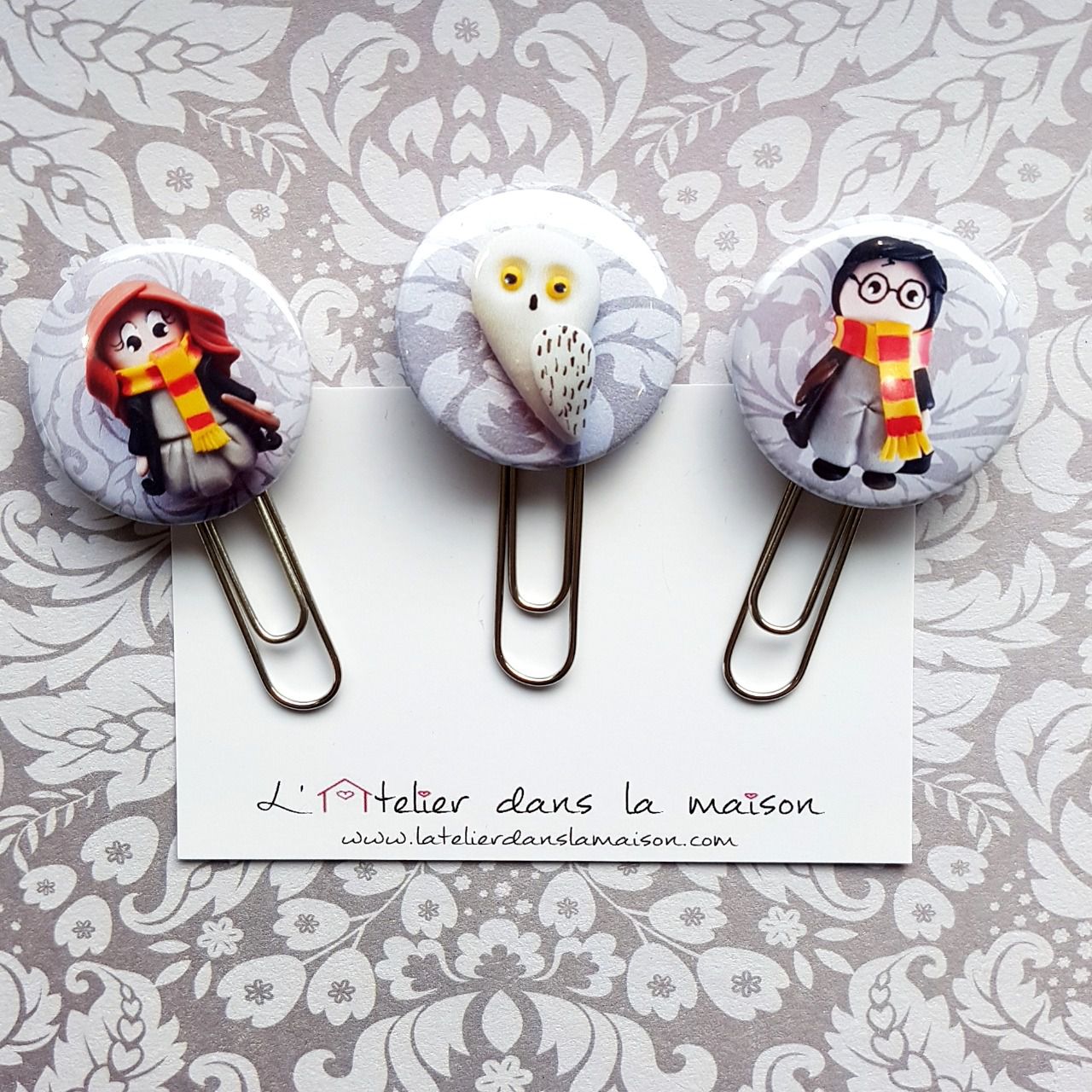 Marque-page inspiration Harry Potter, Hermione ou Hedwige -  Latelierdanslamaison