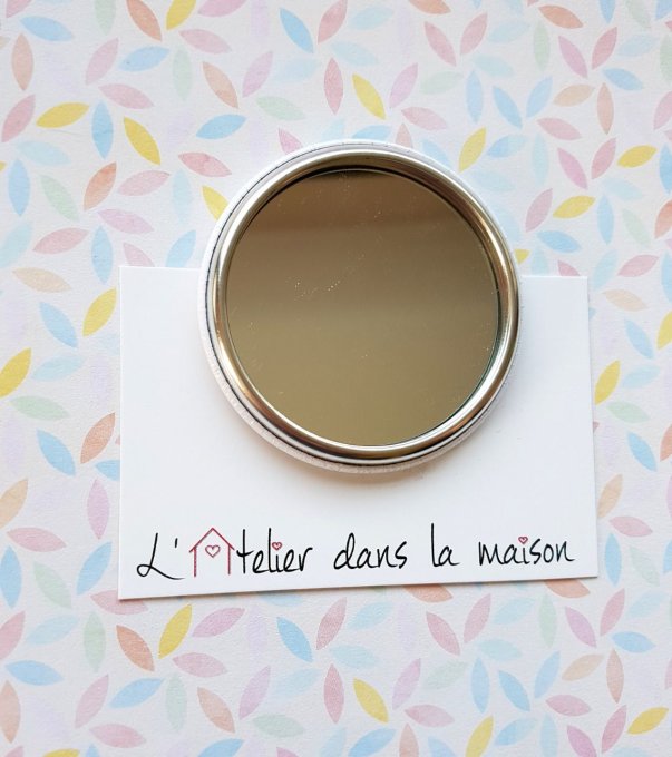 Miroir de poche Maman je t'aime Rétro