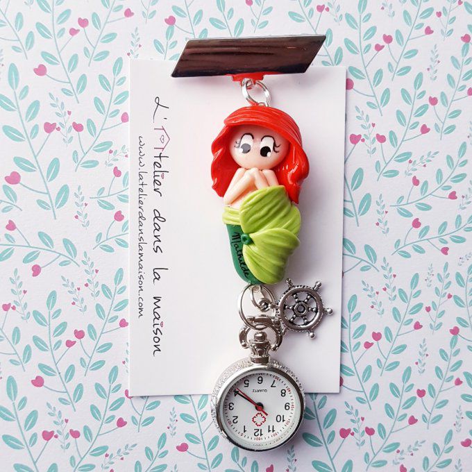 Montre médicale princesse inspiration Ariel