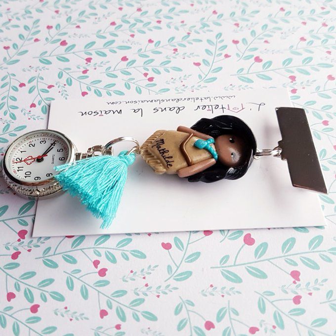 Montre infirmière personnalisbale princesse indienne prénom