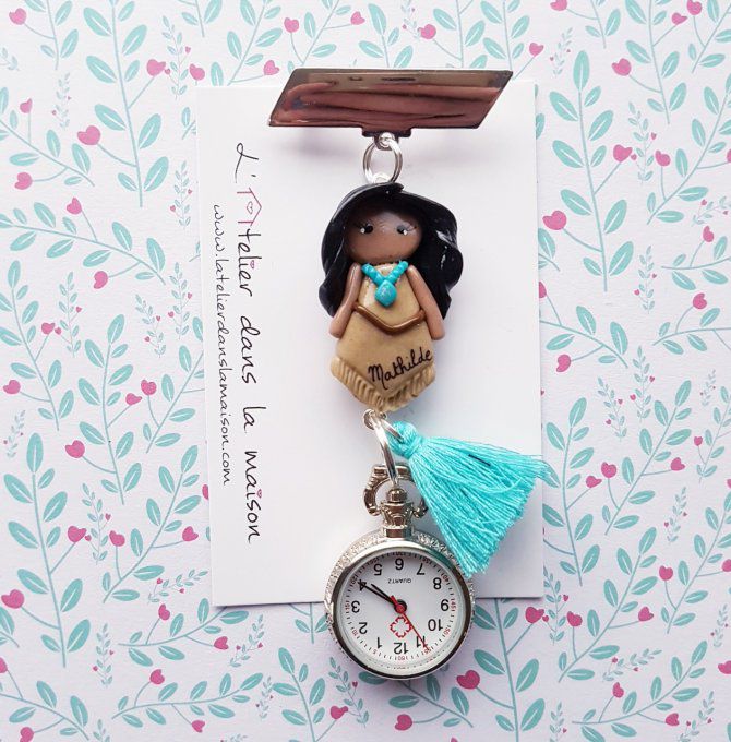 Montre médicale princesse inspiration Pocahontas