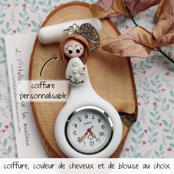 montre infirmiere soignante prenom personnalisable
