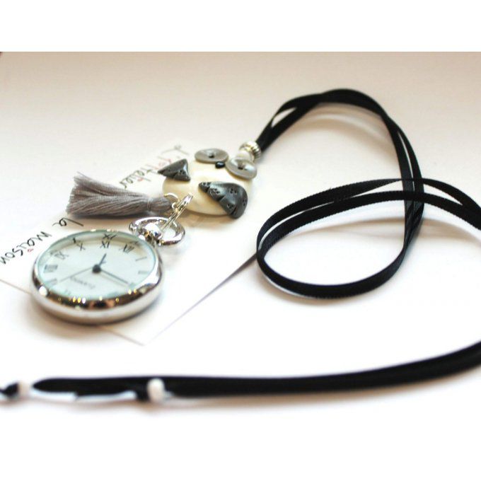 collier montre gousset hibou