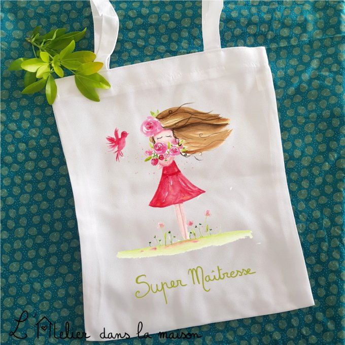 sac cadeau super maitresse personnalisable