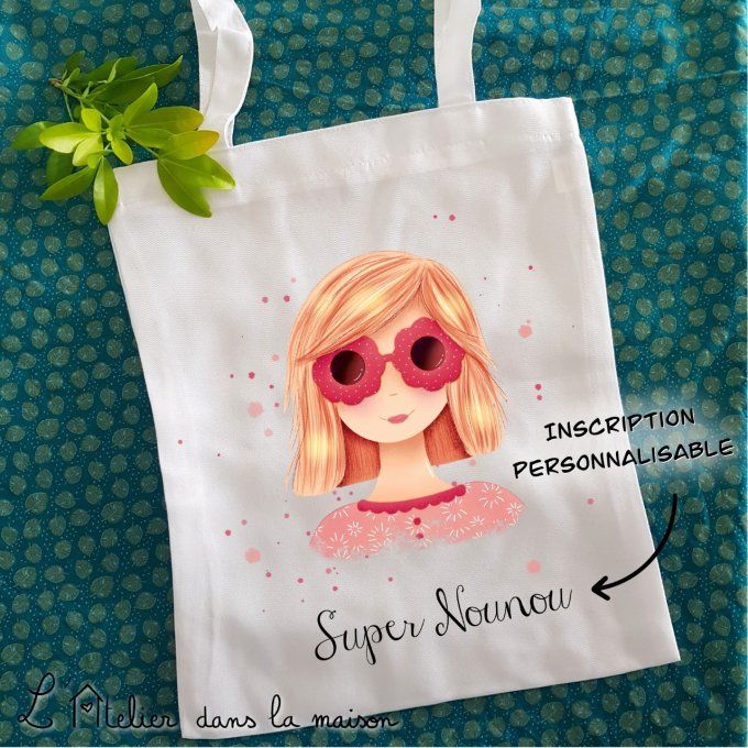 sac cadeau Super nounou personnalisable