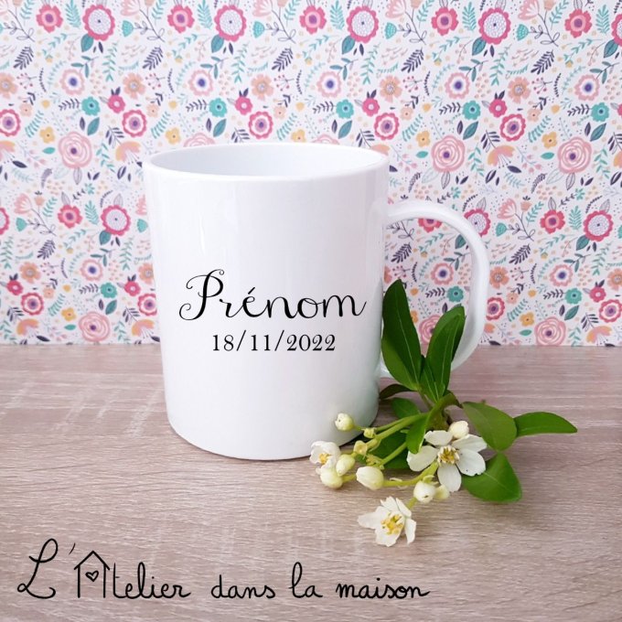 verso tasse incassable prénom